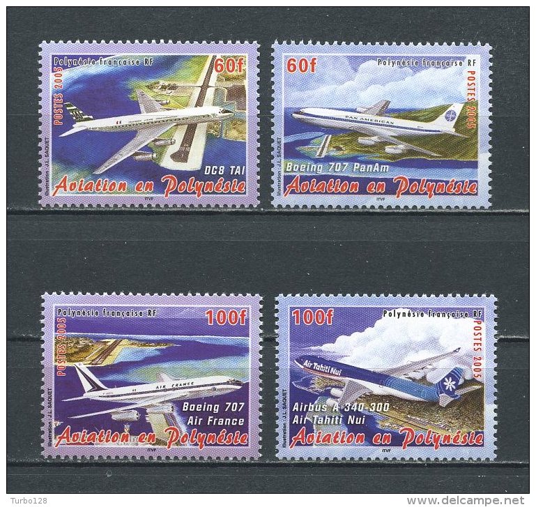 POLYNESIE 2005  N° 748/751**  Neufs = MNH Superbes Avions  Planes Transports - Nuevos