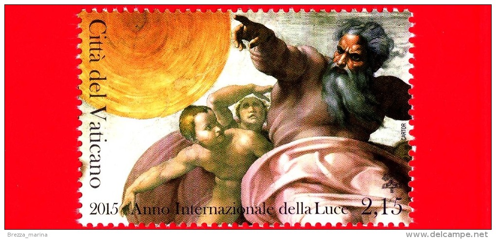 Nuovo - VATICANO - 2015 - Anno Internazionale Della Luce - 2,15 € • Creazione Degli Astri, Opera Di Michelangelo - Unused Stamps