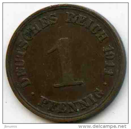 Allemagne Germany 1 Pfennig 1911 A J 10 KM 10 - 1 Pfennig