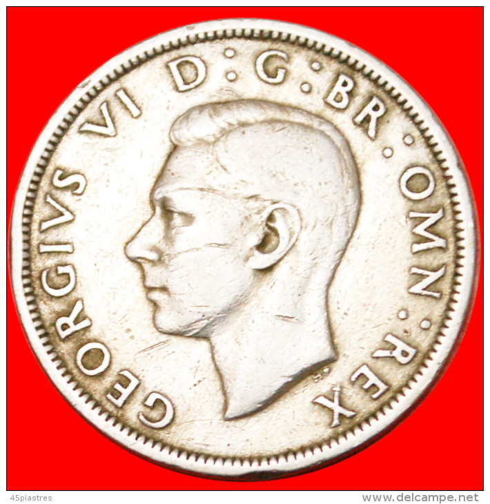 * COAT OF ARMS (1949-1952) GREAT BRITAIN HALF CROWN 1950! GEORGE VI (1937-1952)  LOW START NO RESERVE! - K. 1/2 Crown