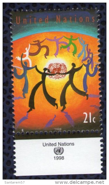 Nations Unies 1998 ONU Neuf Chaîne Humaine Au Tour Du Logo United Nations - Unused Stamps