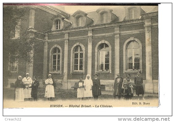 Dpt 02 Hirson Hopital Brisset, Le Personnel De La Clinique Ed Muny Animée 1931 EV TBE Carte De 1920 - Sonstige & Ohne Zuordnung