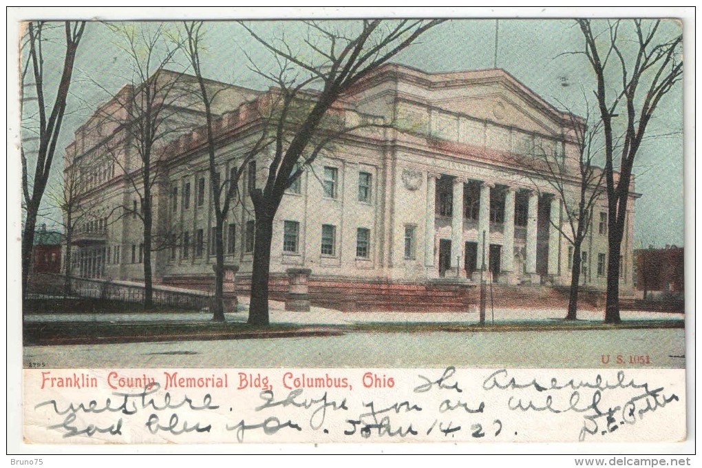 Franklin County Memorial Bldg, Columbus, Ohio - 1907 - Columbus