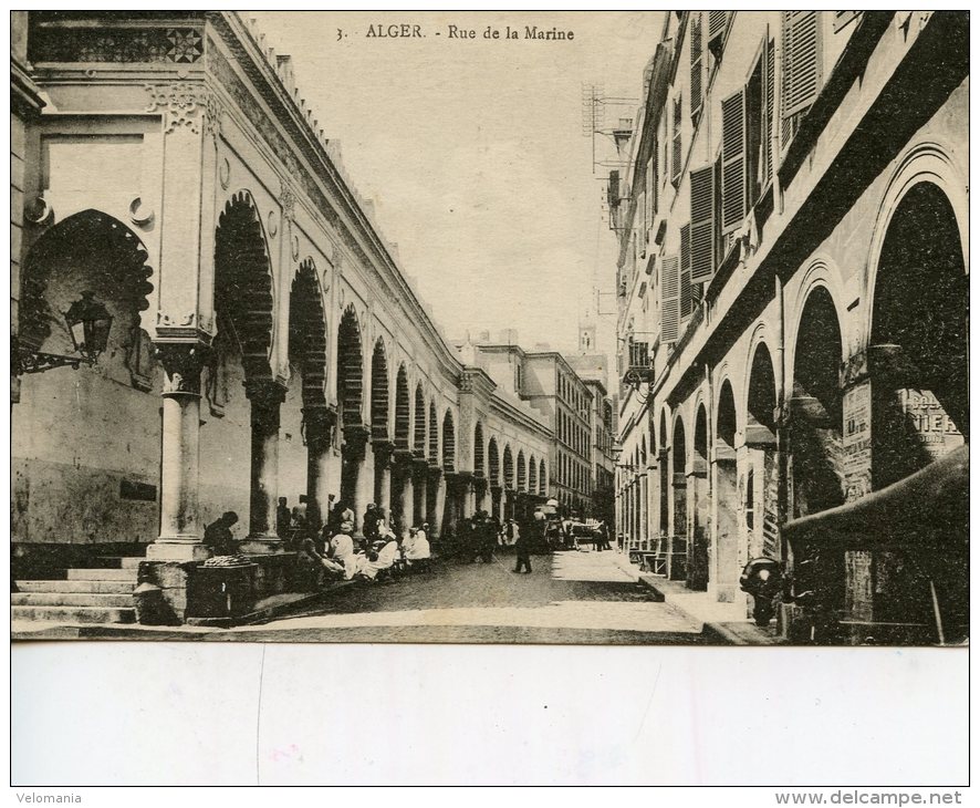 C3901 Cpa  Algérie - Alger,  Rue De La Marine - Alger