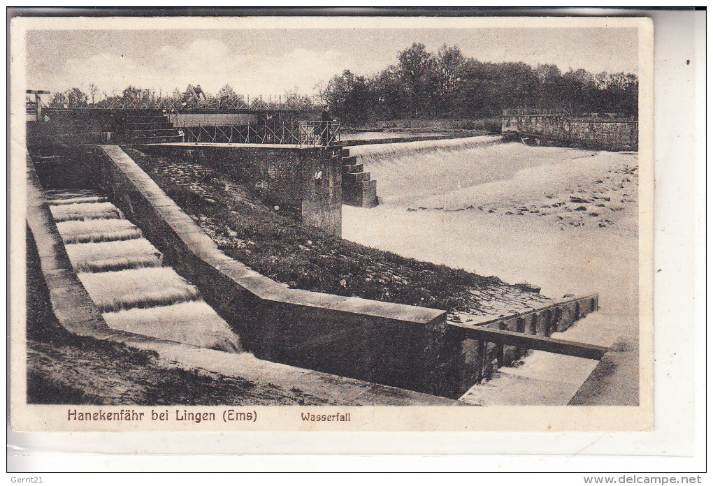 4450 LINGEN, Hanekenfahr, Wasserfall, 1928 - Lingen