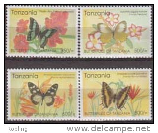 Tanzania. 2005. Butterflies. 4v. Michel .4321-4. MNH 20592 - Papillons