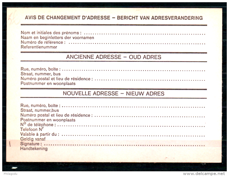 Avis De Changement D’adresse, Oiseaux Tête No - Adreswijziging