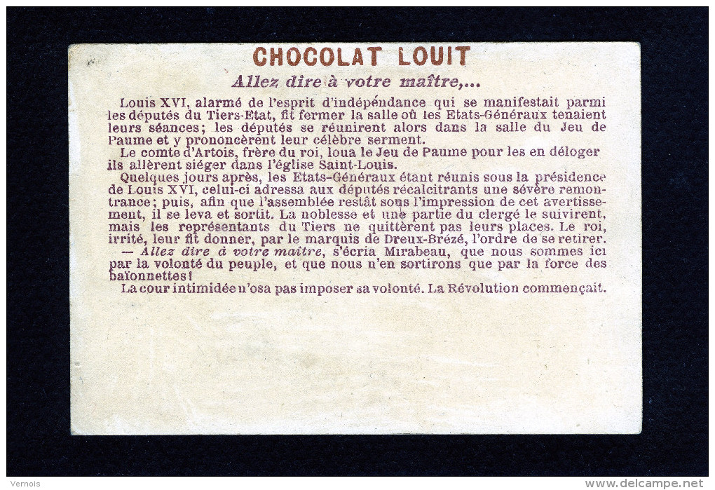 Chocolat Louit - Mirabeau - Tiers-Etat - Révolution 1789 - Etats-Généraux -10 613 - Louit