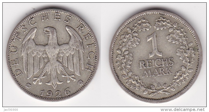 ALLEMAGNE : 1 MARK 1926 A Argent (voir Scan) - 1 Mark & 1 Reichsmark