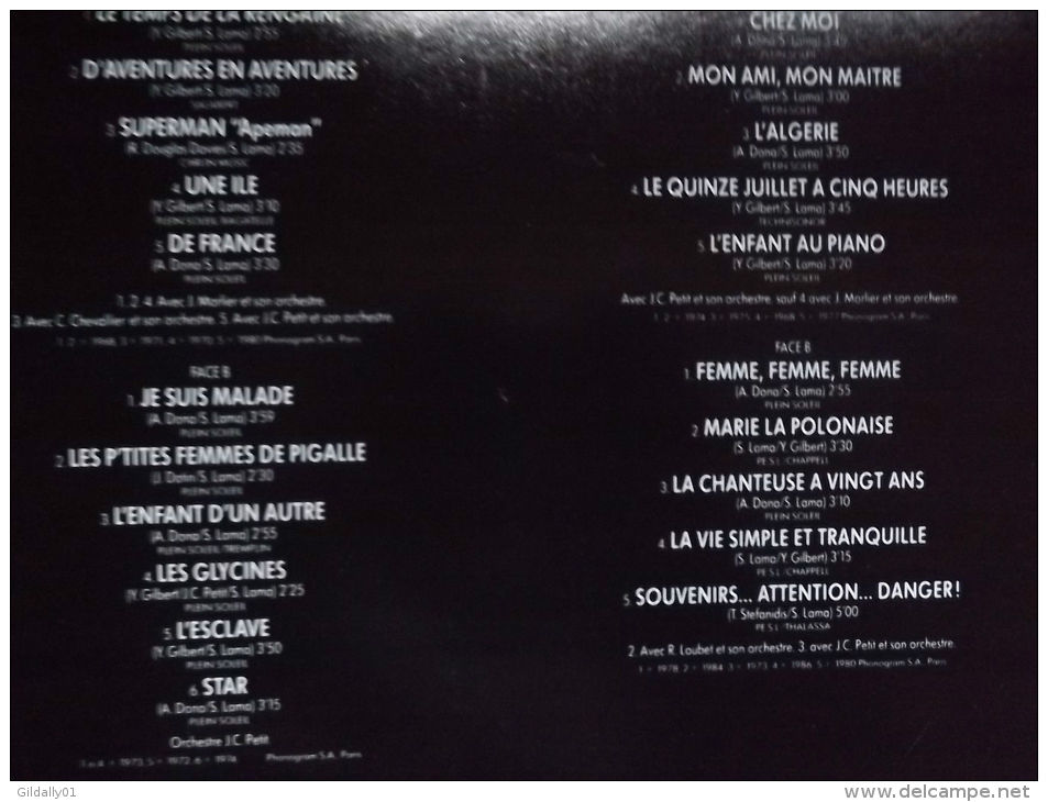 Double Album 33t/12\".SERGE LAMA.  A La Vie, à L'Amour. - Andere & Zonder Classificatie