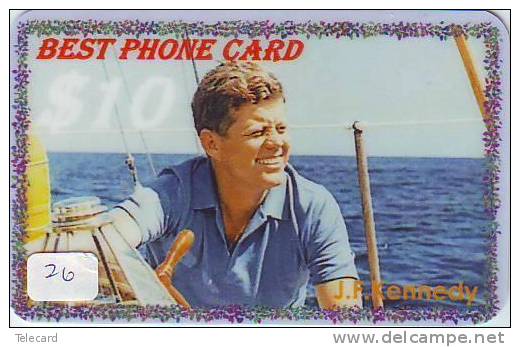 President KENNEDY Sur Prepaidcarte (26) John F. Kennedy President USA - Personen