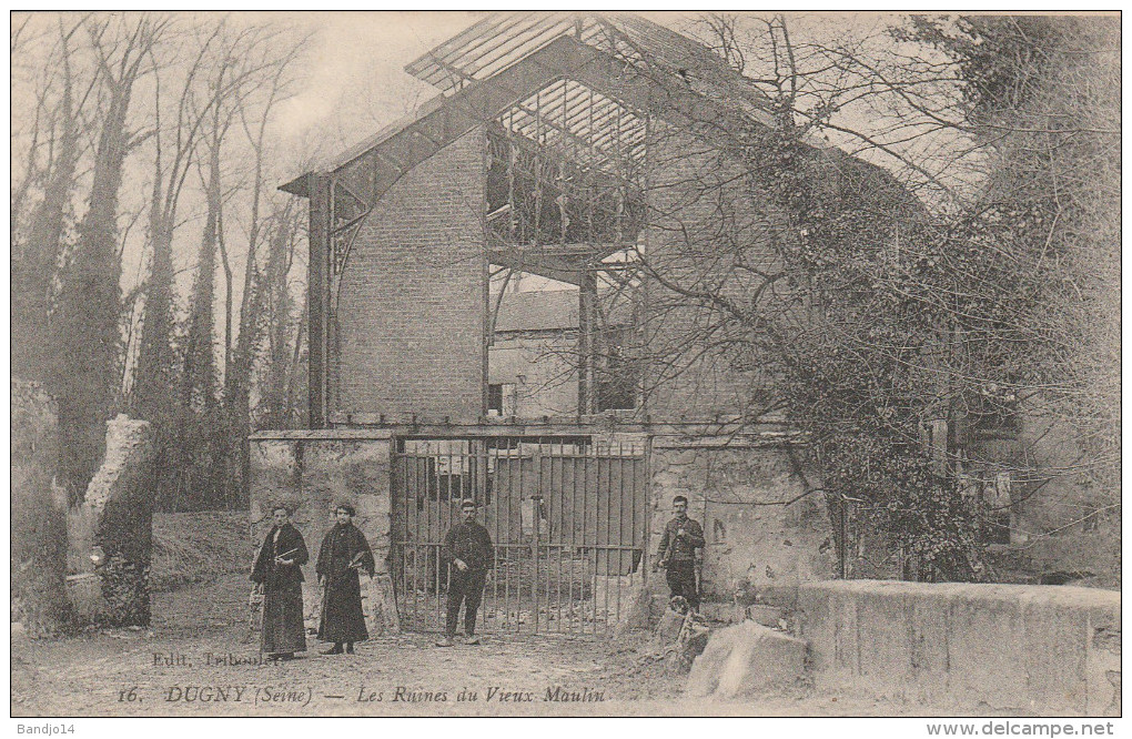 Dugny  - Les Ruines Du Vieux Moulin   - Scan Recto-verso - Dugny