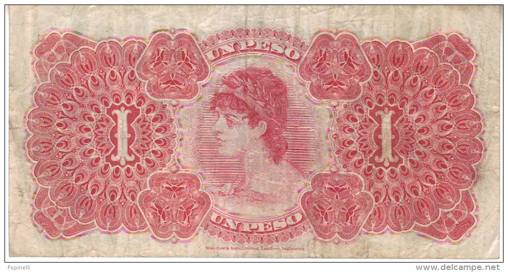 Early GUATEMALA  1 Pesos Banknote  PS101a    25.3.1900 - Guatemala