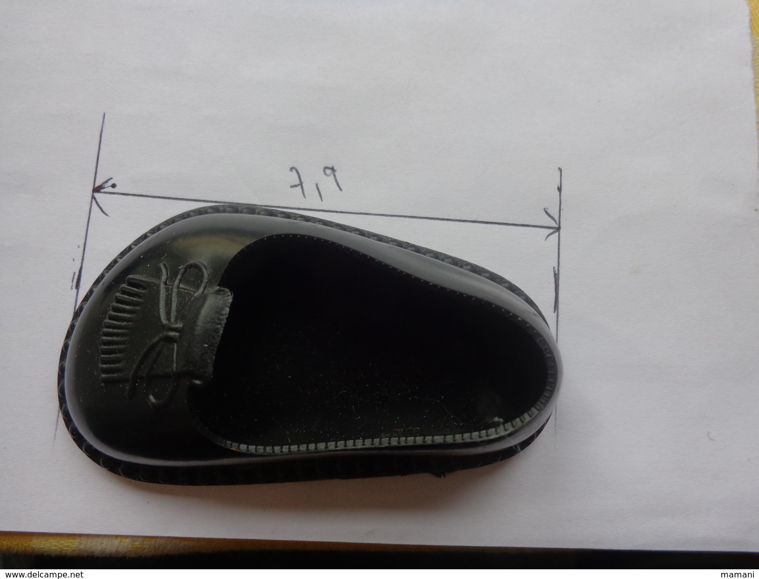 Chaussures Noire  Pointure 55---pour Poupee -long Exterieure  7.9cm - Other & Unclassified