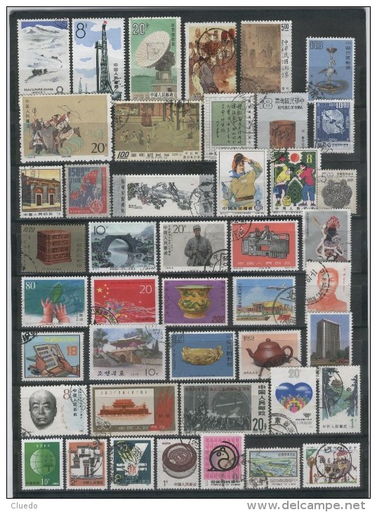 Cina -Selection Of Stamps In Three Pages  - Selezione Di Francobolli Usati In Tre Pagine D'album - Altri & Non Classificati