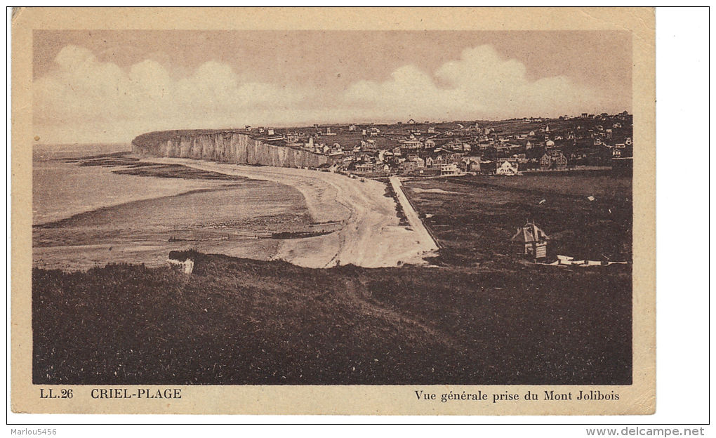 CRIEL - PLAGE.  Vue Générale Prise Du Mont Jolibois - Criel Sur Mer