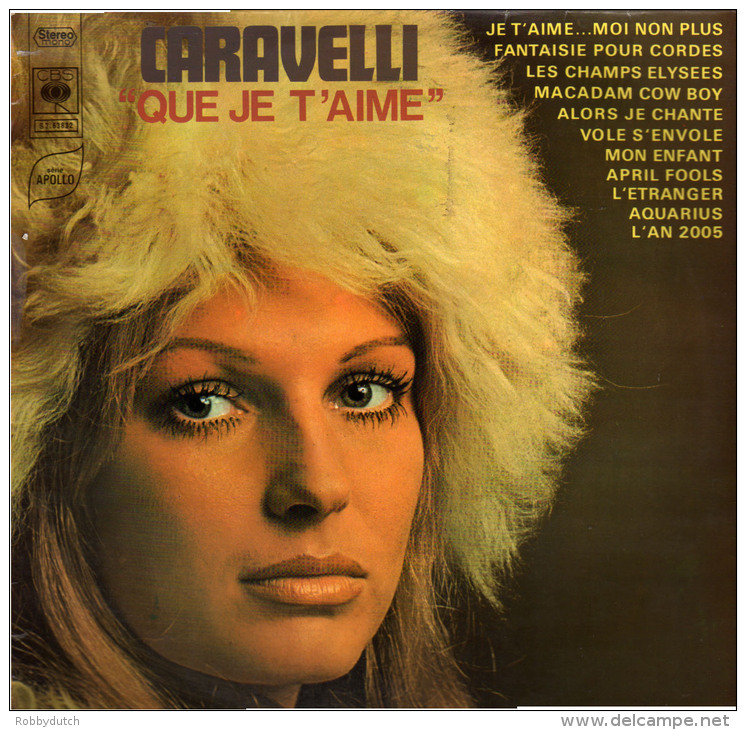 * LP *  CARAVELLI - QUE JE T'AIME (Holland 1969 EX-!!!) - Instrumentaal