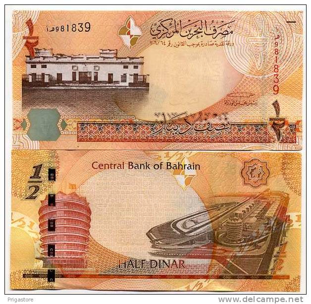 Bahrein Billet De 1/2 Dinar Pick 25 Neuf 1er Choix UNC - Bahrein