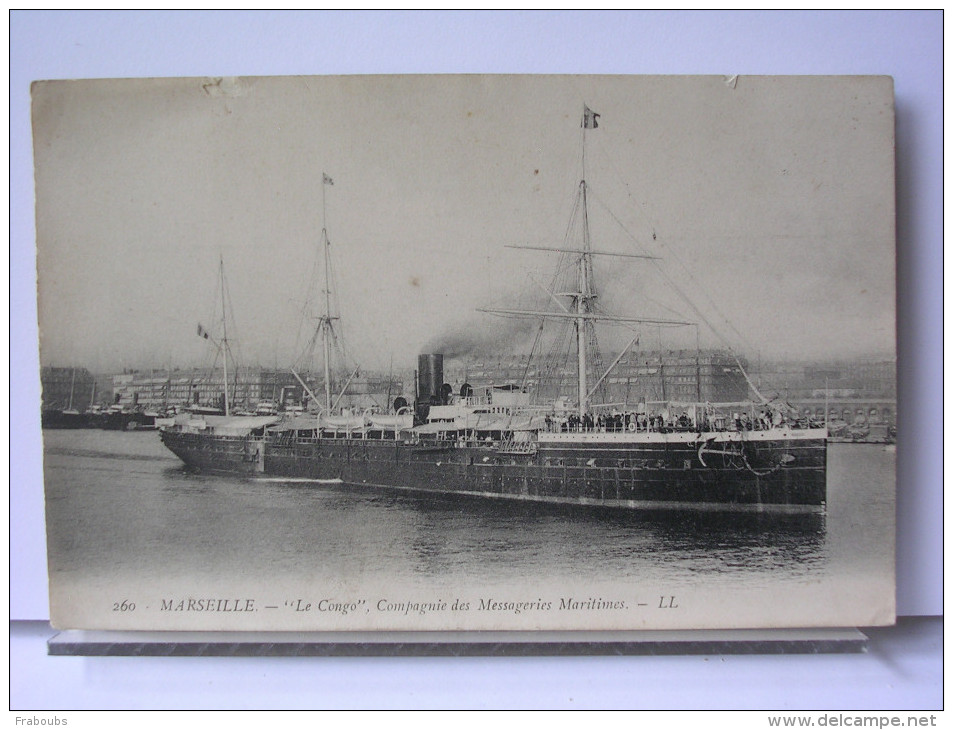 MARSEILLE - "LE CONGO" - COMPAGNIE DES MESSAGERIES MARITIMES - Passagiersschepen