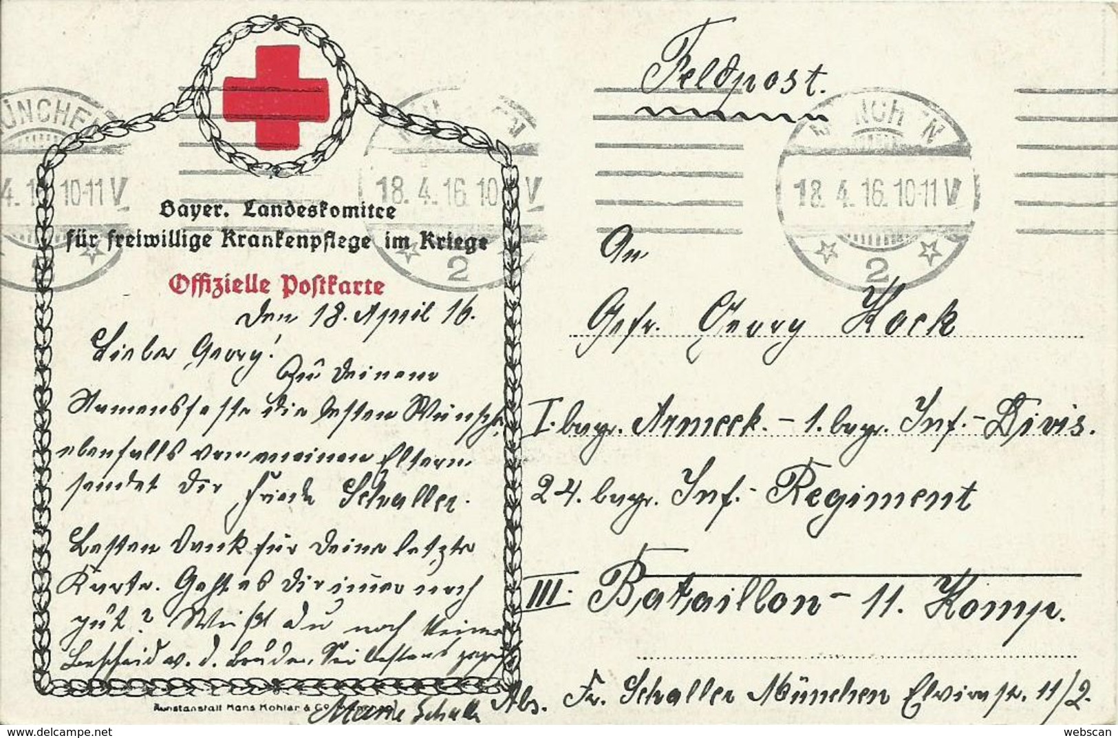 AK Rotes Kreuz "So Steht Der Krieg" Color 1916 #12 - Rode Kruis