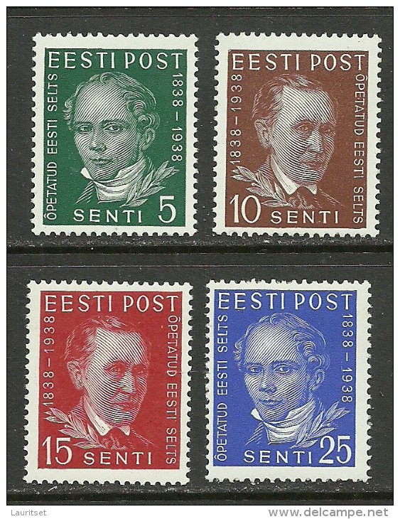 Estland Estonia 1938 Michel 138 - 141 MNH - Estland