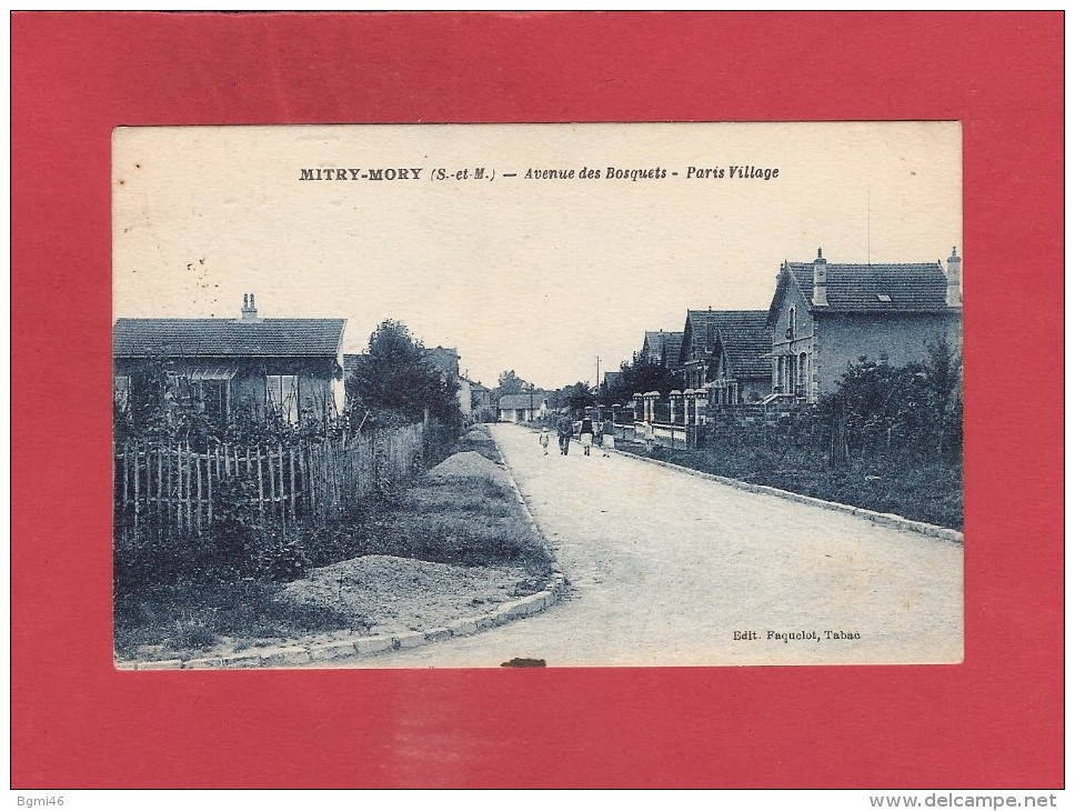 * CPA..dépt 77..MITRY  MORY :  Avenue Des Bosquets - Porte Village  : Voir Les 2 Scans - Mitry Mory