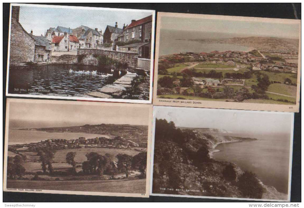 SWANAGE  FOUR OLD POSTCARDS OF SWANAGE DORSET - Swanage