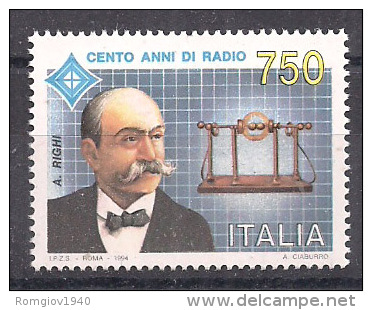 ITALIA 1994 AUGUSTO RIGHI SASS. 2093 MNH XF - 1991-00: Nieuw/plakker