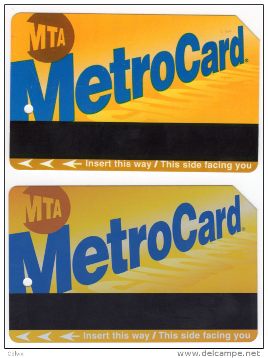 LOT DE 2 TICKETS DE METROCARD AIR TRAIN JFK NEW YORK ETATS UNIS - Monde