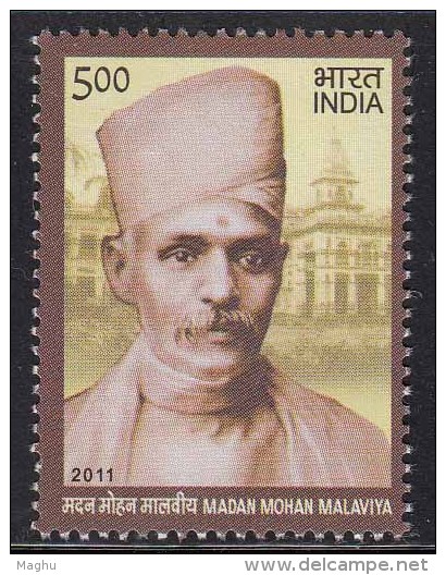 India MNH 2011, Madan Mohan Malviya, Educationist Journalist Lawyer Politician,  First Chief Scouts 1909 - Nuovi