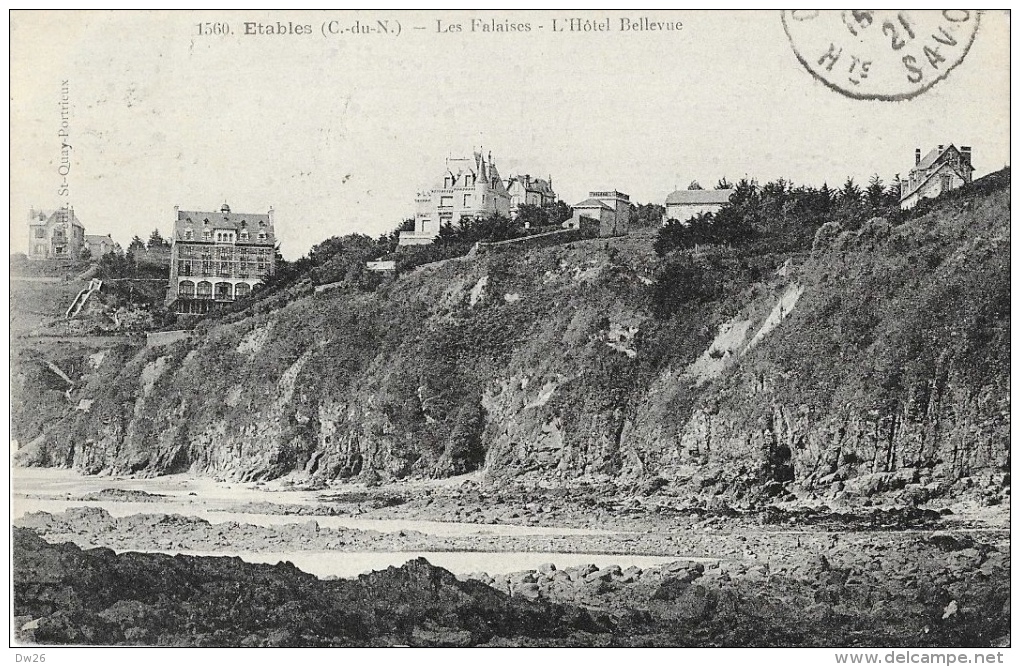 Etables (Côtes-du-Nord) - Les Falaises - L'Hôtel Bellevue - Edition J.B. Barat - Etables-sur-Mer