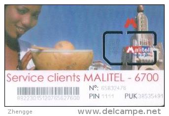 Mali GSM SIM Cards: (1pcs,MINT) - Mali