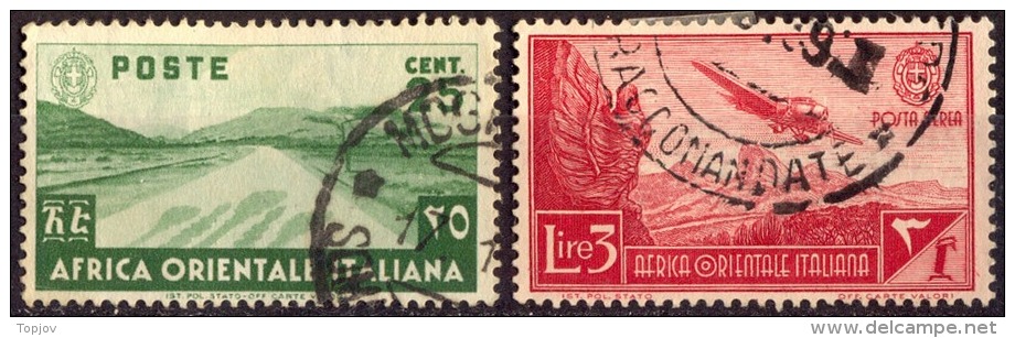 ITALIA - ITALY - AFRICA ORIENTALA ITALIANA - AEREA -  Used - 1938 - Ostafrika