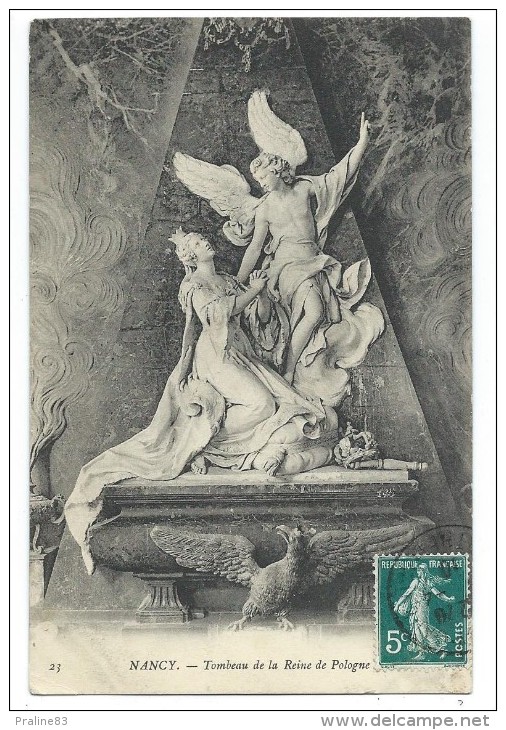 CPA -NANCY, TOMBEAU DE LA REINE DE POLOGNE  -Meurthe Et Moselle (54) -Circulé 1909 - Sculture