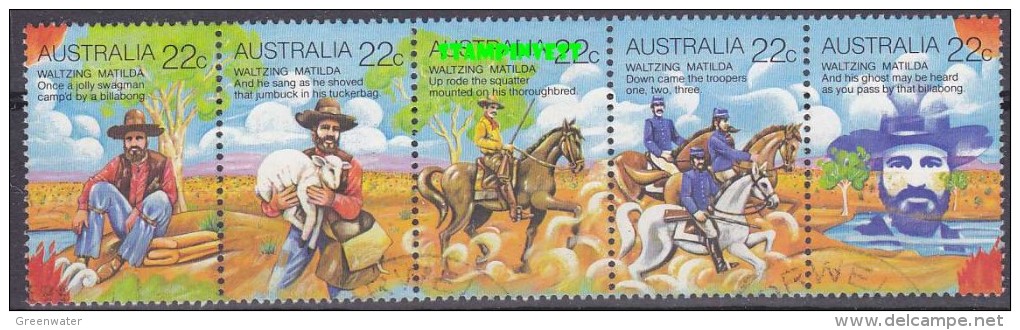 Australia 1980 Walzing Matilda Strip 5v ** Mnh (20357) - Neufs