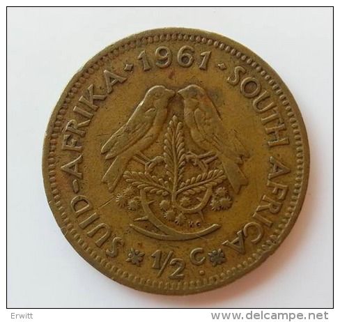 SUDAFRICA 1/2 CENTS 1961 - Sud Africa