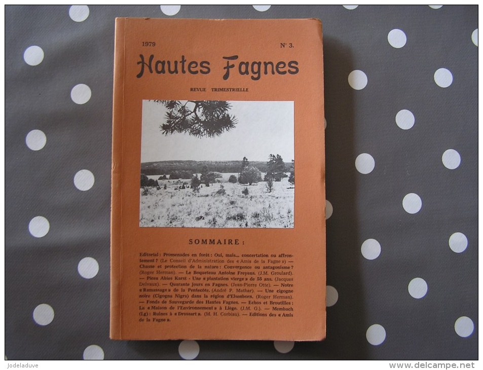 HAUTES FAGNES N° 3 / 1979 Régionalisme Belgique Nature Fagne Ardenne Le Boqueteau Cigogne Noire Elsenborn Forêt - Belgique