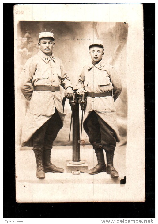 MIL Carte Photo, 53è RI Régiment Infanterie, 29è Cie, Fanfare, Tambours, Clairon, Boucherie, Postée De Perpignan, 1917 - Régiments