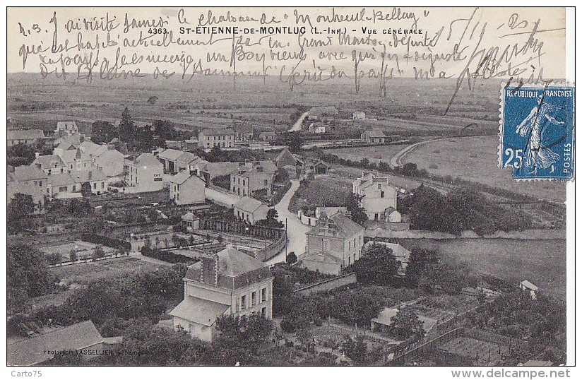 Saint Etienne De Montluc 44 - Panorama Ville - Compagnie Assurance La Séquanaise Correspondance Intéressante - Saint Etienne De Montluc