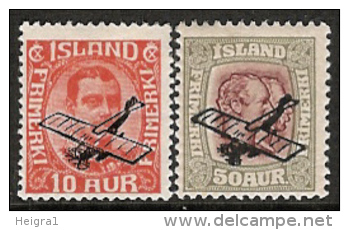 Iceland 1928 MNH/**/postfris/postfrisch Michelnr. 122-123 Airmail - Neufs