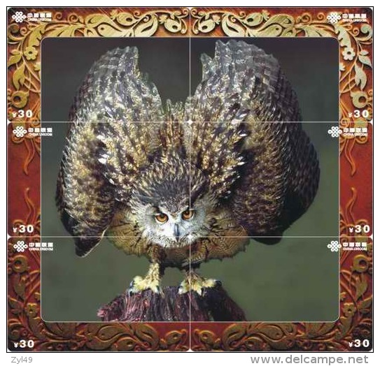 O03214 China phone cards Owl puzzle 60pcs