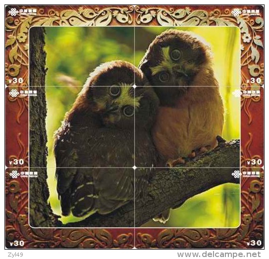 O03214 China phone cards Owl puzzle 60pcs