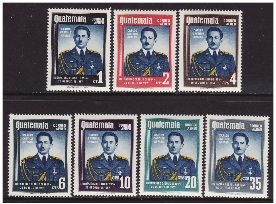 Guatemala #C223-29 F-VF Mint LH * President Armas - Guatemala