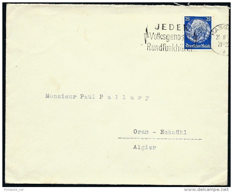 ALLEMAGNE- LETTRE  POUR ALGERIE   A VOIR A ETUDIER  LOT P2840 - Briefe U. Dokumente