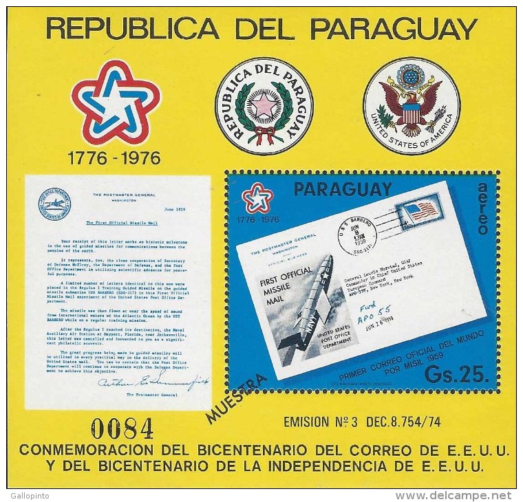 Paraguay US Independence Bicentennial 1976 MNH - Paraguay