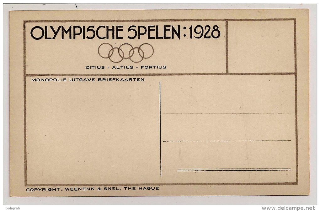 Amsterdam, 1928, La Nazionale Italiana Olimpica Medaglia Di Bronzo, Nuova - Jeux Olympiques