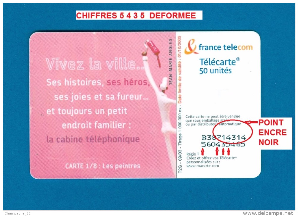 VARIÉTÉS METIERS DE LA RUE - 1 F1280 ? CHIFFRES  A VOIR  09 / 03  GEM2  DN - 9 CARACTERES UTILISÉE - Fehldrucke