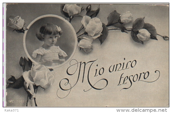 AUGURI AUGURALE MIO UNICO TESORO BAMBINI ENFANTS FIORI FLEURS FLOWERS  ROSE - Altri & Non Classificati