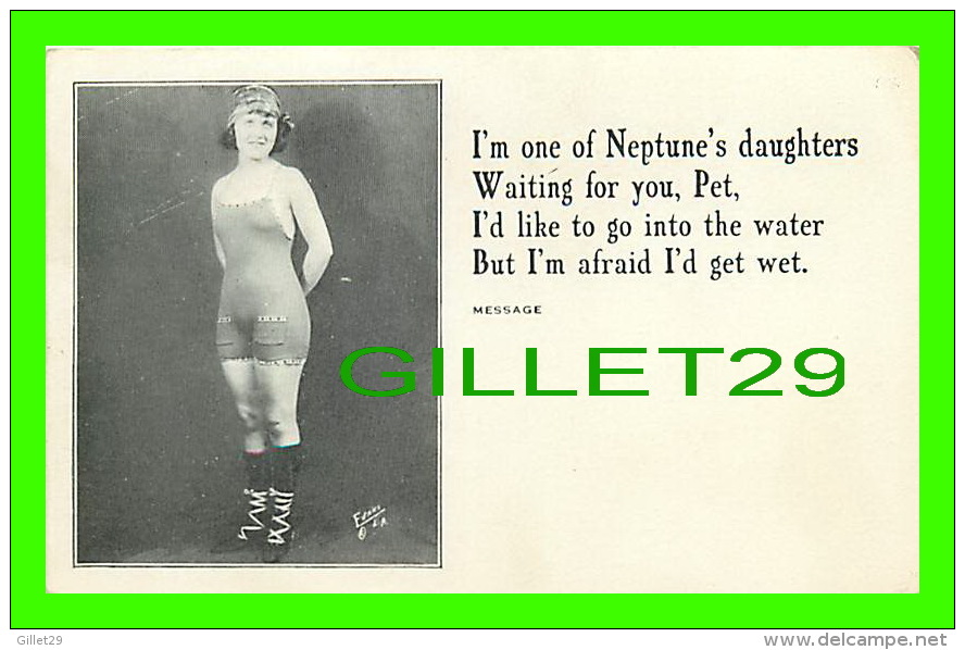 PIN-UPS - I'M ONE OF NEPTUNE'S DAUGHTERS WAITING FOR YOU, PET, I'D LIKE TO GO INTO THE WATER... - Pin-Ups