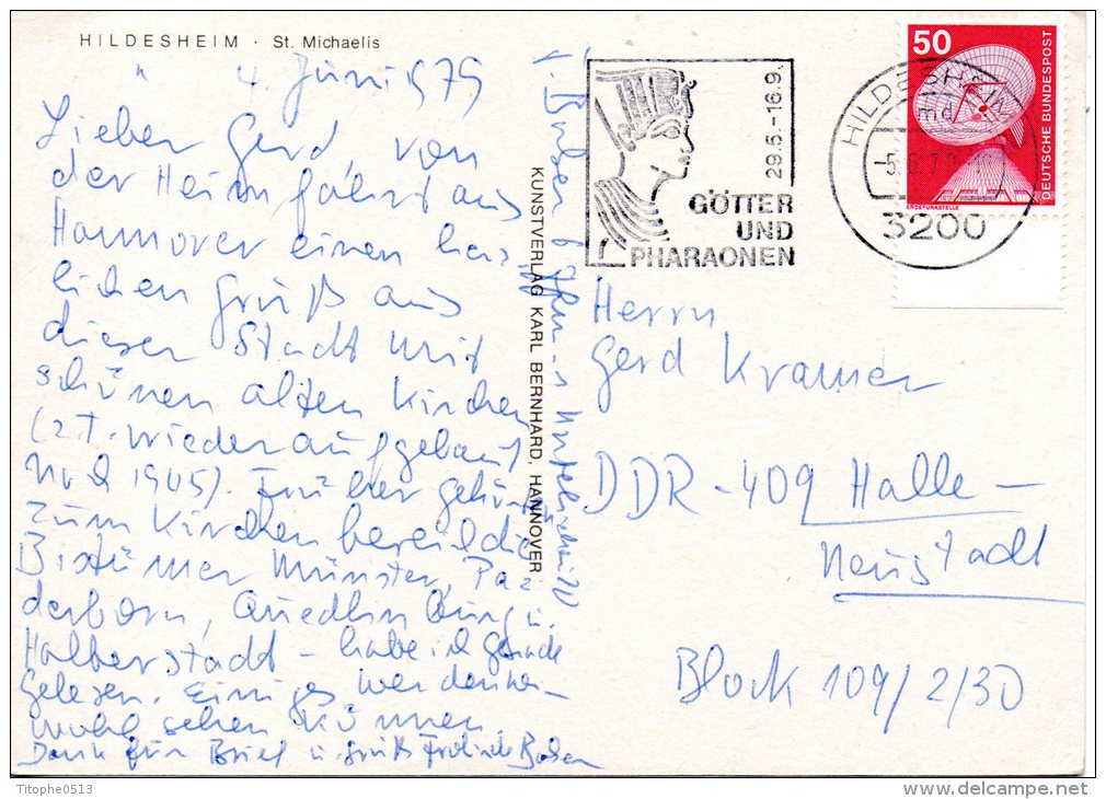 ALLEMAGNE. Carte Postale Ayant Circulé En 1979. Oblitération : Pharaon. - Egiptología